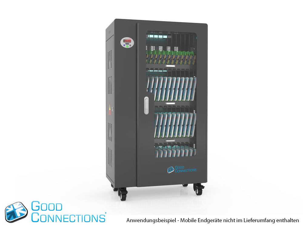 Tablet-Ladewagen für bis zu 52 Geräte - inkl. UV-C Desinfektion, Synchronisierung