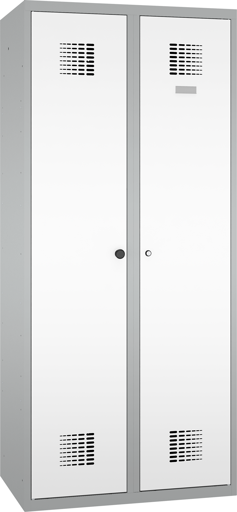 Doppelspind - 2 Abteile - 4 Fachböden links/ Kleiderstange rechts