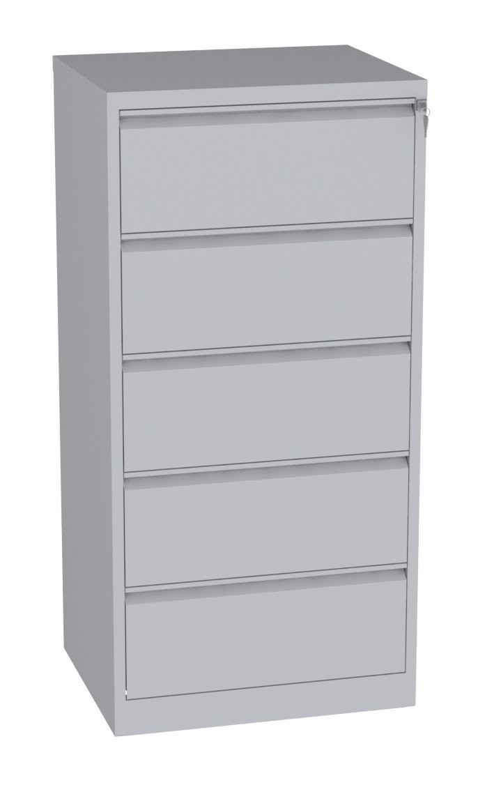 Karteischrank - 5 Schubladen - 1570x770x630 mm (HxBxT) - Hängeregister A4 - waagerecht - 2 Reihen