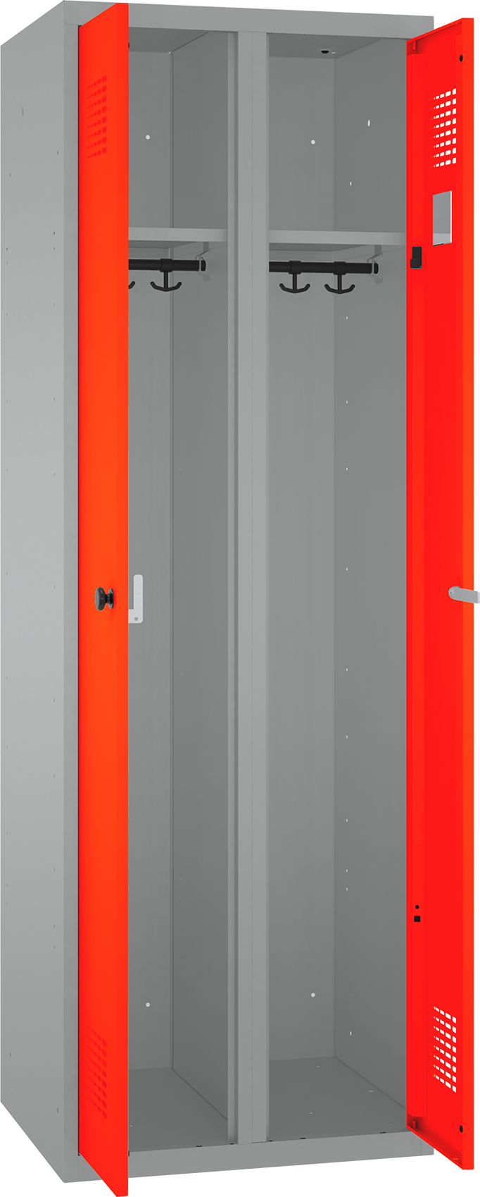 Doppelspind - 2 Abteile - Kleiderstange links/ rechts