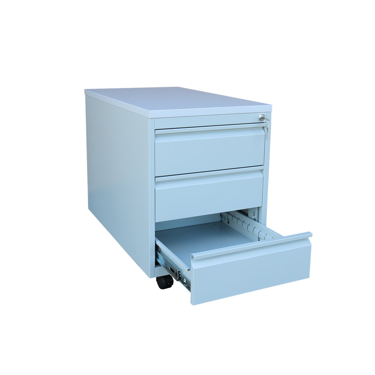 Rollcontainer - Frontgriff - 3 Schubladen - 610x460x590 mm (HxBxT)