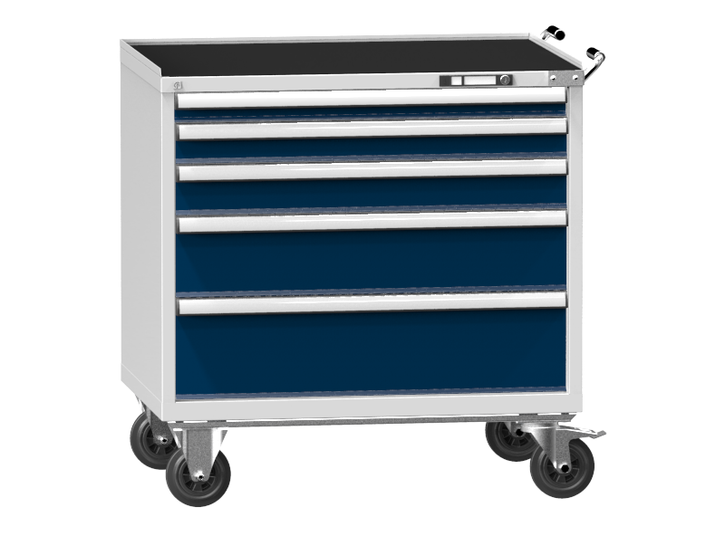 Mobile Container - Rollcontainer  - 1+1+1+1+1 Schublade - 1105x1037x753 mm (HxBxT)