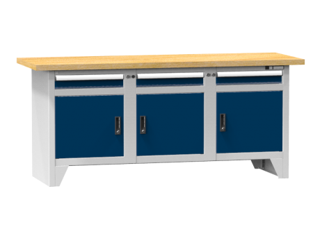 Modulare Werkbank PS2-3/3M - 3 Schubladen, 3 Türen mit Fachböden