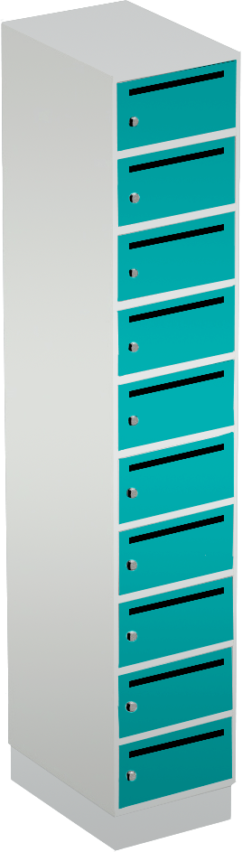 Postschrank/Postverteilerschrank -  1 Abteil - 10 Fächer