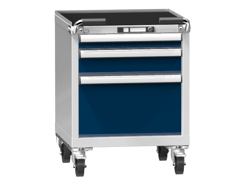 Mobile Container - Rollcontainer  - 1+1+1 Schubladen - 785x578x600 mm (HxBxT)