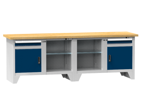 Modulare Werkbank PS3-2/2M -  2 Türen, 4 Fachböden