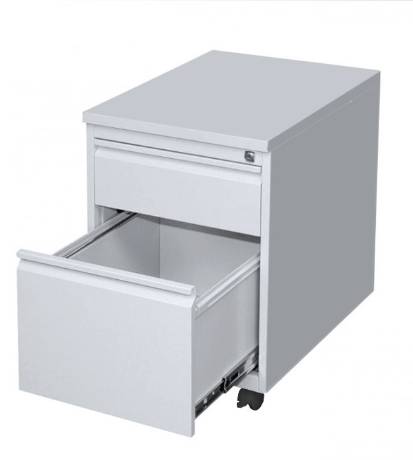 Rollcontainer - Frontgriff - 1 Schublade + 1 Hängeregistratur - 620x460x590 mm (HxBxT)