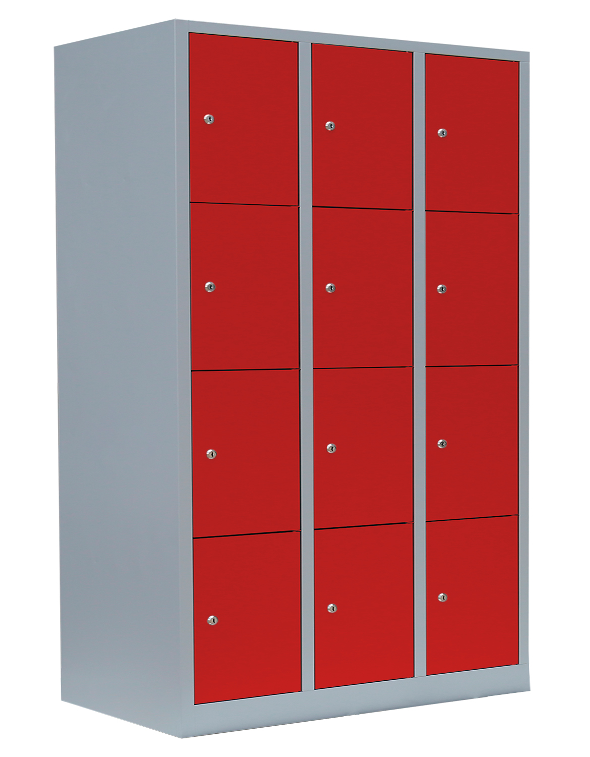 Schließfachschrank - 3 Abteile - 12 Fächer - 1800x1185x500 mm (HxBxT)