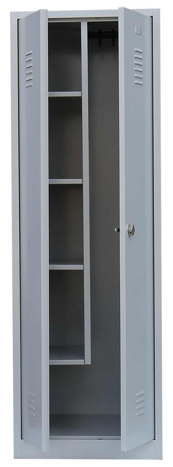 Spind, Geräte/Putzmittelschrank - 1 Abteil - 4 Fächer - 1800x800x500 mm (HxBxT)