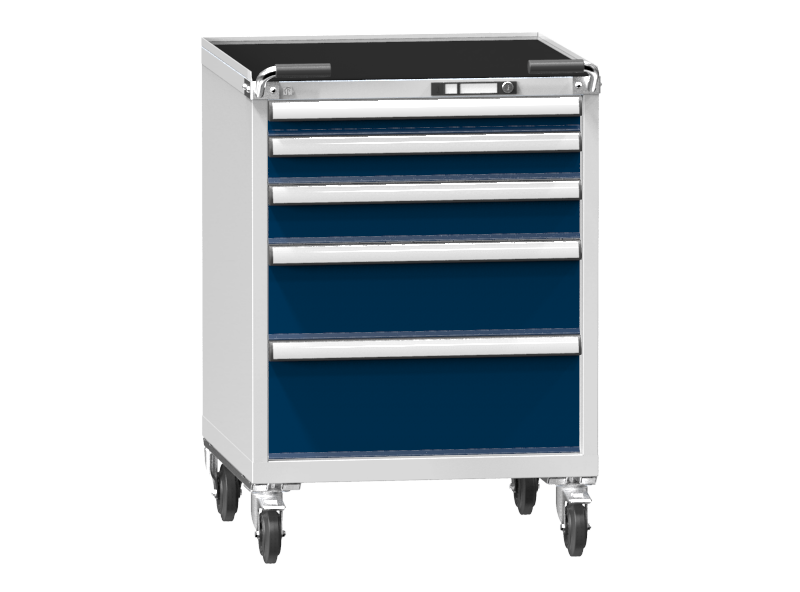 Mobile Container - Rollcontainer  - 1+1+1+1+1 Schublade - 1060x731x753 mm (HxBxT)