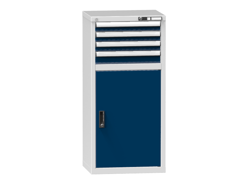 Schubladenschrank - Standcontainer  - 3+1 Schublade, 1x Tür 800mm - 1215x578x464 mm (HxBxT)