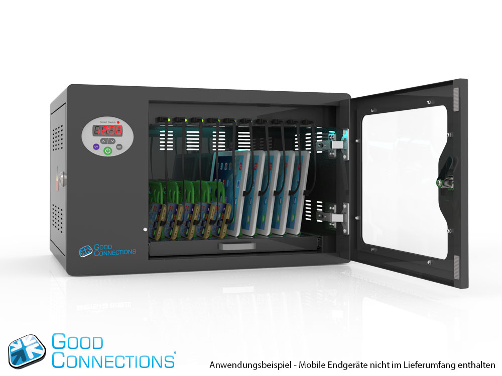 Tablet-Ladeschrank für bis zu 10 Geräte - inkl. UV-C Desinfektion