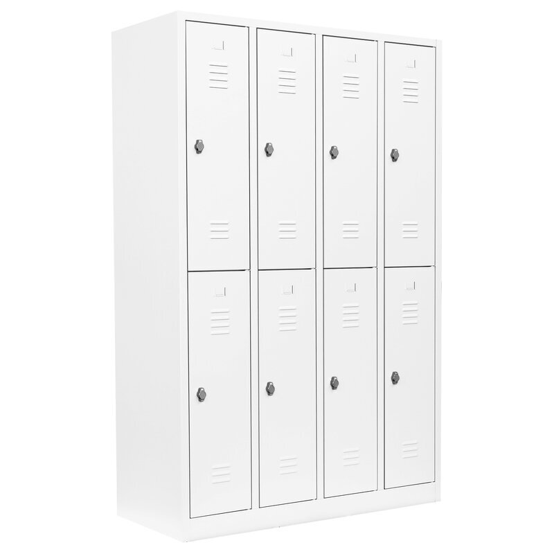 Garderobenschrank - 4 Abteile - 8 Fächer - 1800x1170x500 mm (HxBxT)