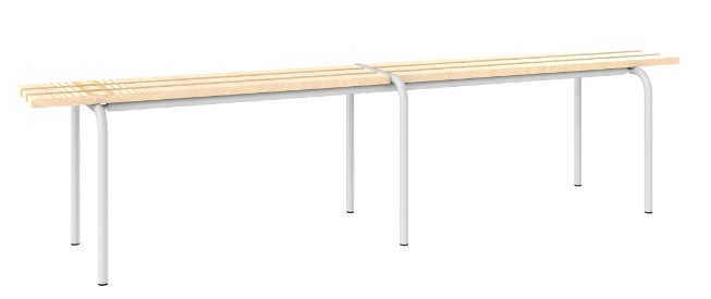 Sitzbank freistehend  - mit 3 Holzlatten