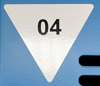 Nummerierung, Beschriftung - Klebeetiketten Dreieck