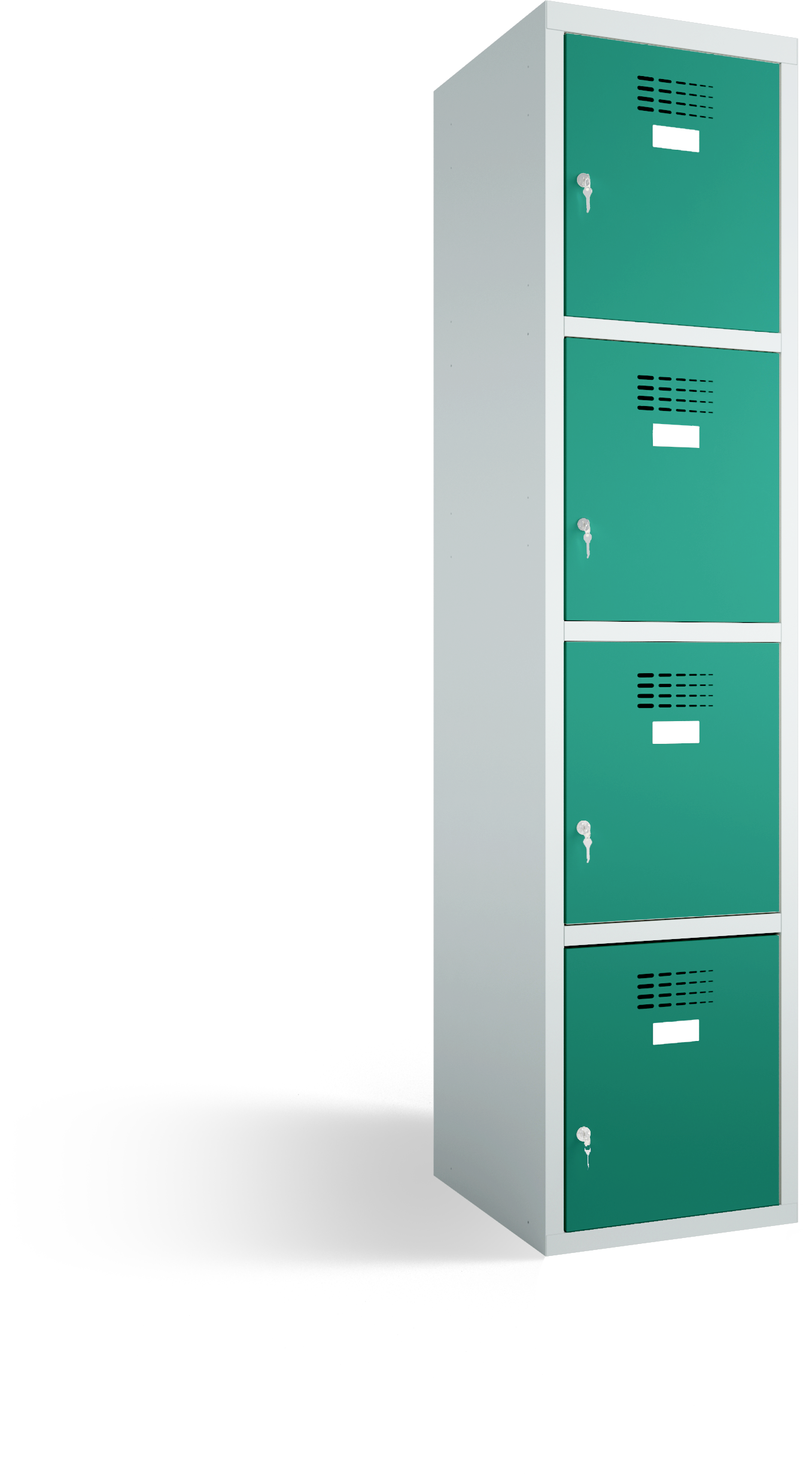 Schließfachschrank/Fächerschrank - 1 Abteil - 4 Fächer