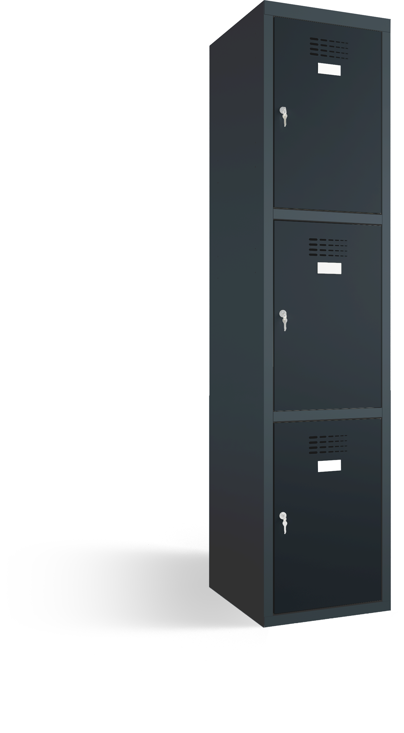 Schließfachschrank/Fächerschrank  - 1 Abteil - 3 Fächer