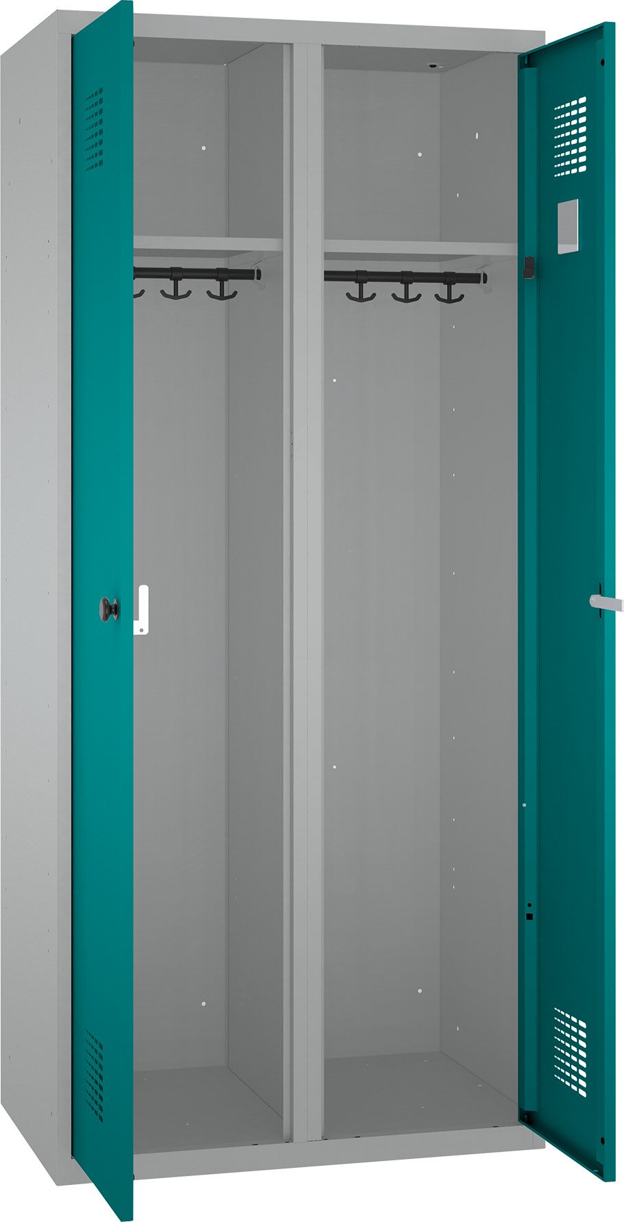 Doppelspind– 2 Abteile Kleiderstange links/rechts