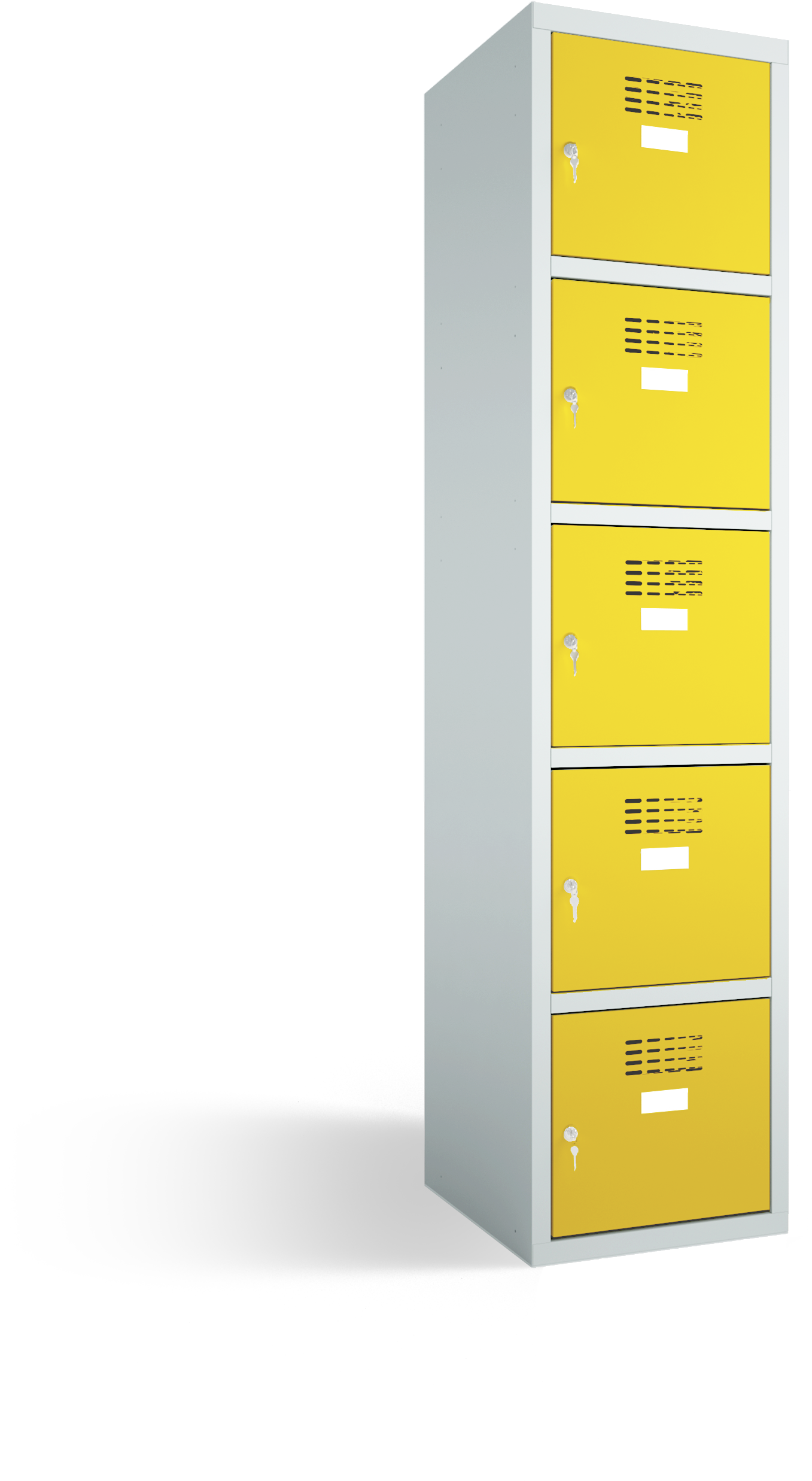 Schließfachschrank/Fächerschrank  - 1 Abteil - 5 Fächer