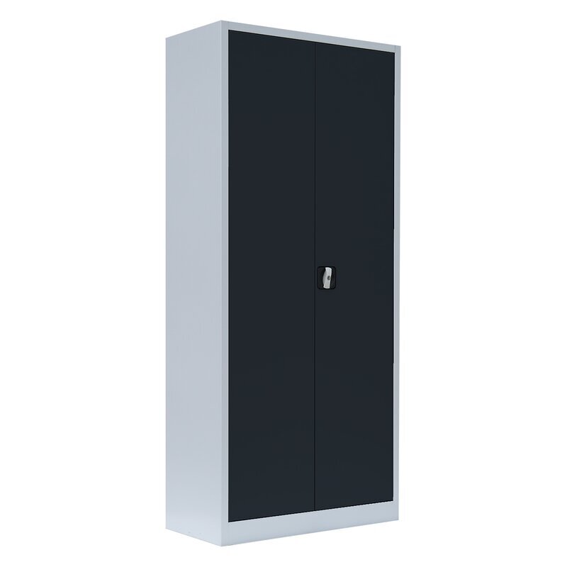 Büroschrank mit Flügeltüren - 4 Einlegeböden - 1800x800x383 mm (HxBxT)