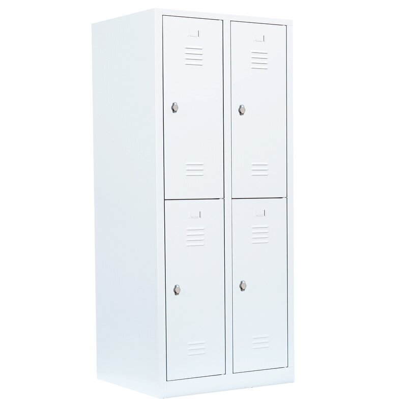 Garderobenschrank - 2 Abteile - 4 Fächer - 1800x800x500 mm (HxBxT)