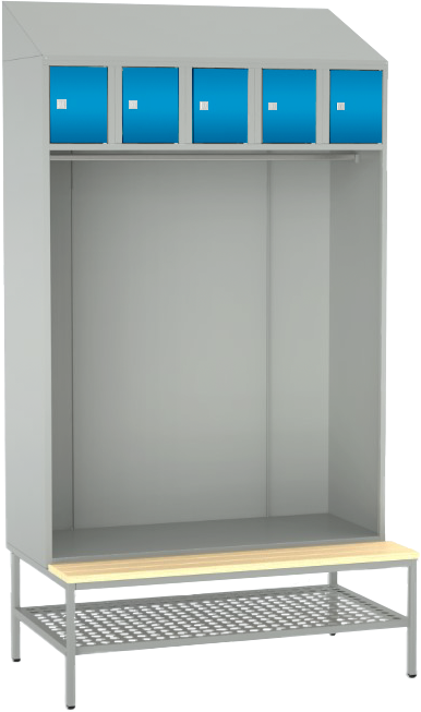 offene Garderobe mit Sitzbank - 5 Fächer