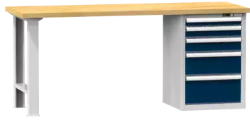 Arbeitstisch KOMBI 800 - 1 + 1 + 1 + 1  + 1 Schubladen
