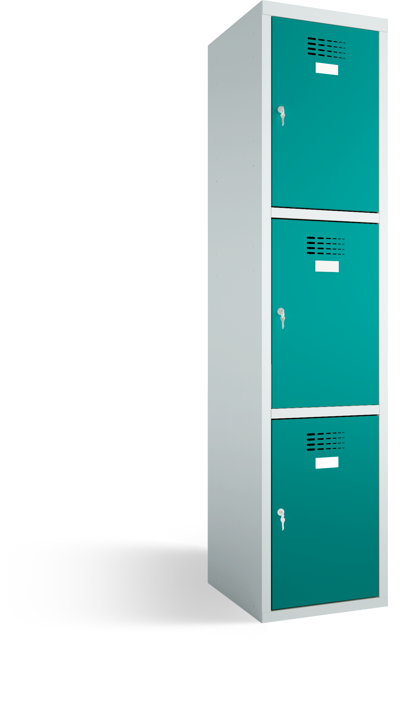 Schließfachschrank/Fächerschrank  - 1 Abteil - 3 Fächer