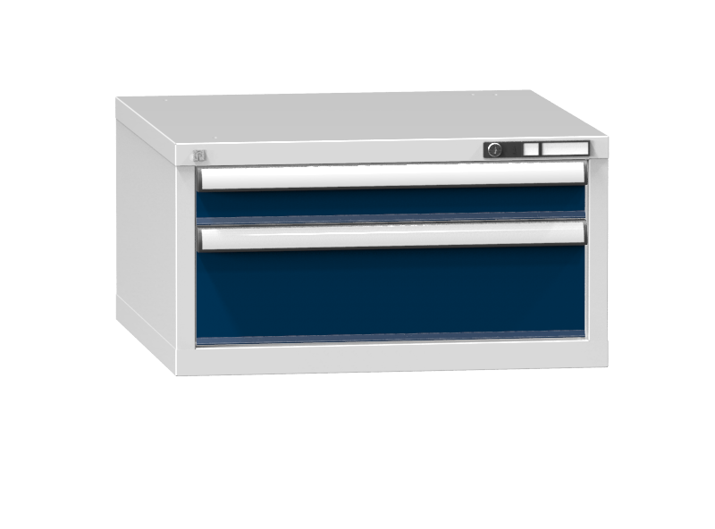 Schubladenschrank - Standcontainer  -1+1 Schublade - 390x731x753 mm (HxBxT)