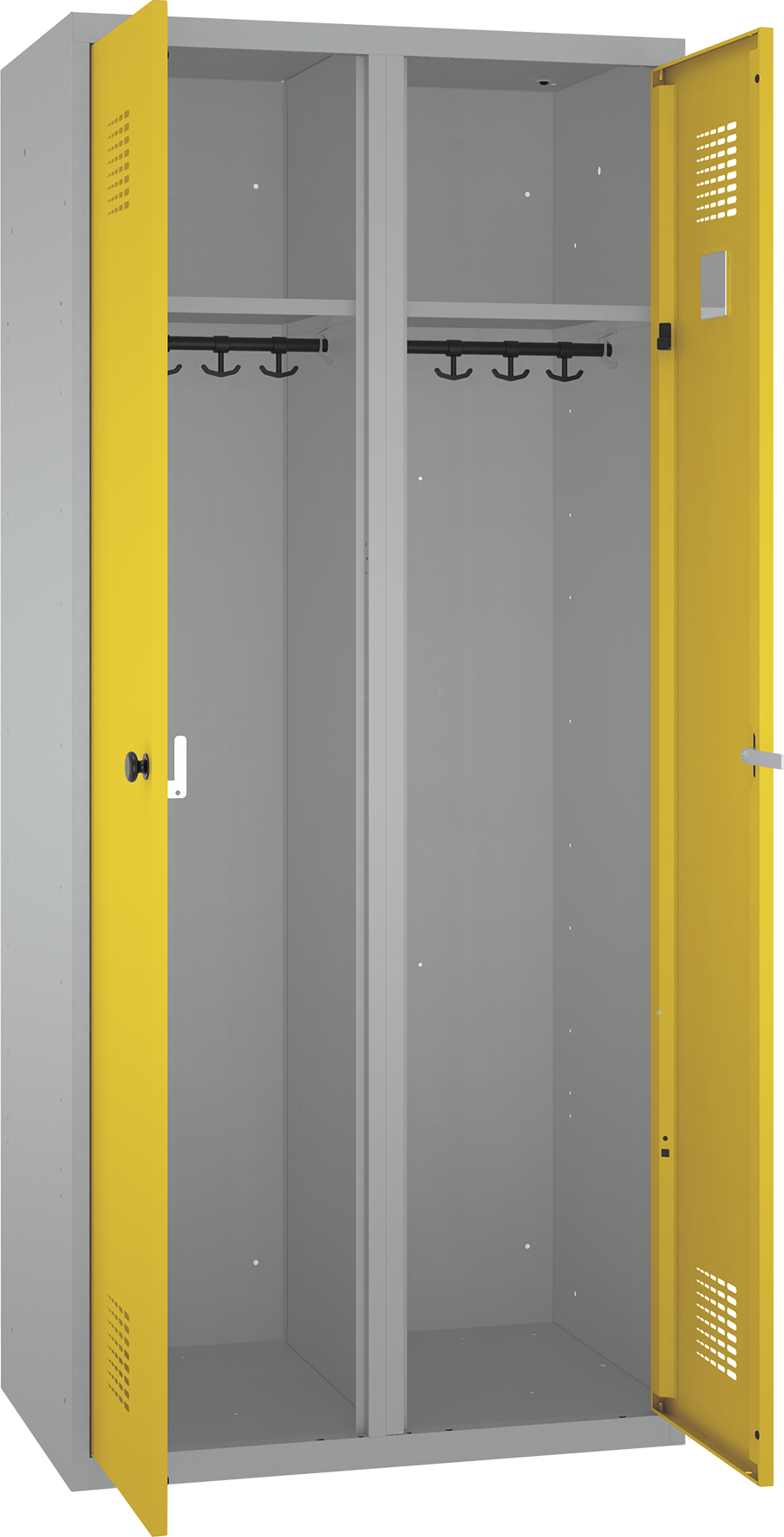 Doppelspind– 2 Abteile Kleiderstange links/rechts