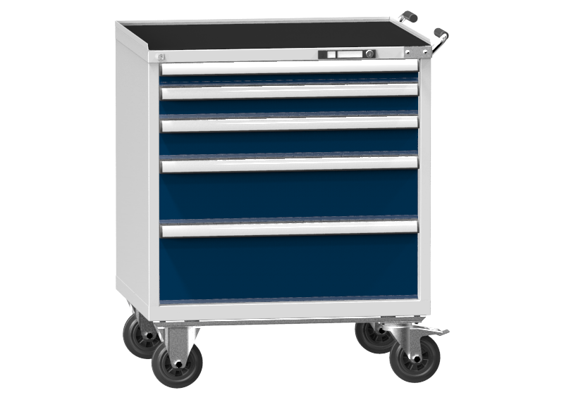 Mobile Container - Rollcontainer  - 1+1+1+1+1 Schublade - 1105x884x753 mm (HxBxT)