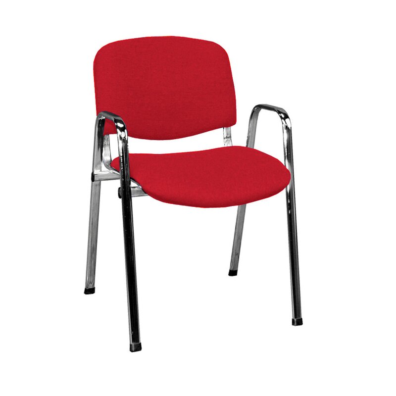 Polsterstuhl mit Armlehnen - 470/820 x 545 x 425 mm (HxBxT) - chrom