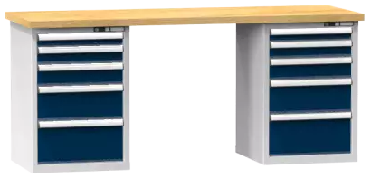 Arbeitstisch KOMBI 700 - 2 + 2 + 2 + 2 + 2  Schubladen