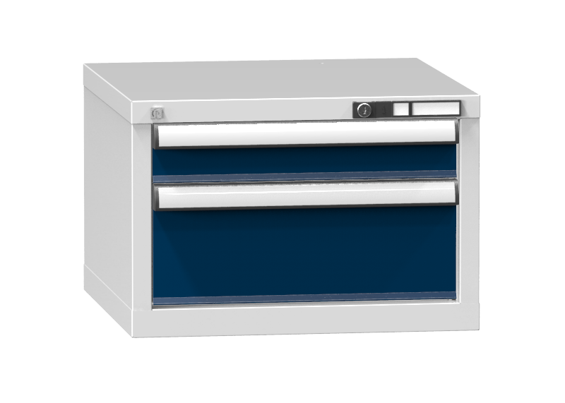 Schubladenschrank - Standcontainer - 1+1 Schublade - 390x578x600 mm (HxBxT)