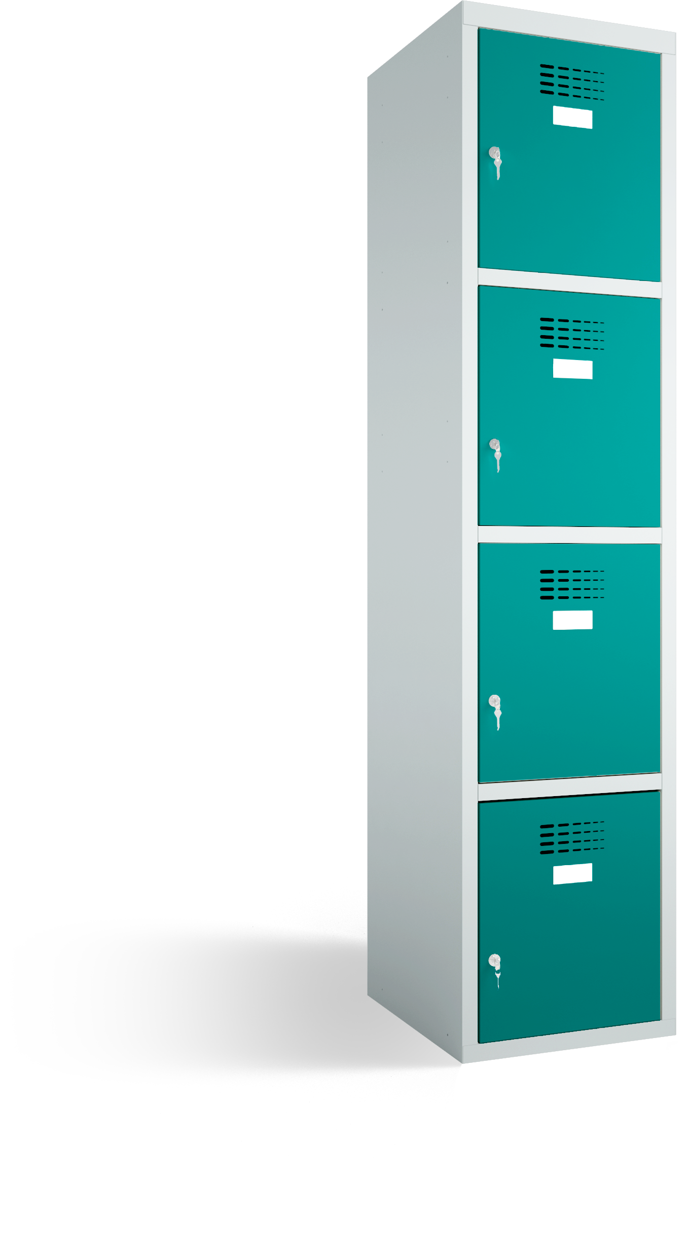 Schließfachschrank - 1 Abteil - 4 Fächer