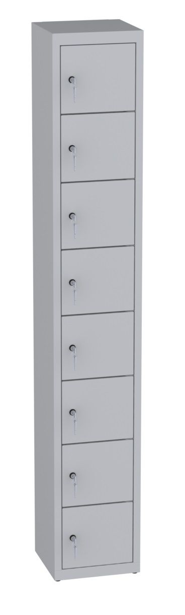 Schließfachschrank - 1 Abteil - 8 Fächer - 1950x320x300 mm  (HxBxT)
