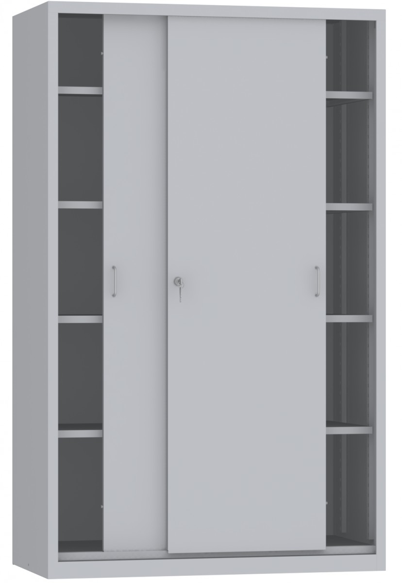 Schiebetürenschrank - 4 Einlegeböden - 1950x1200x500 mm  (HxBxT)