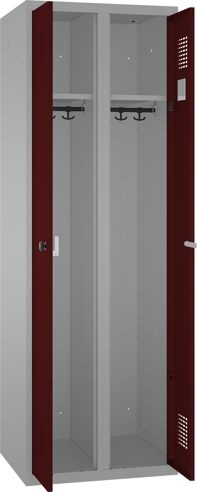 Doppelspind - 2 Abteile - Kleiderstange links/ rechts