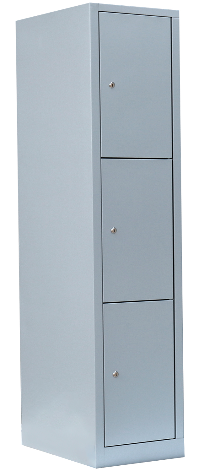 Schließfachschrank - 1 Abteil - 3 Fächer - 1800x415x500 mm (HxBxT)