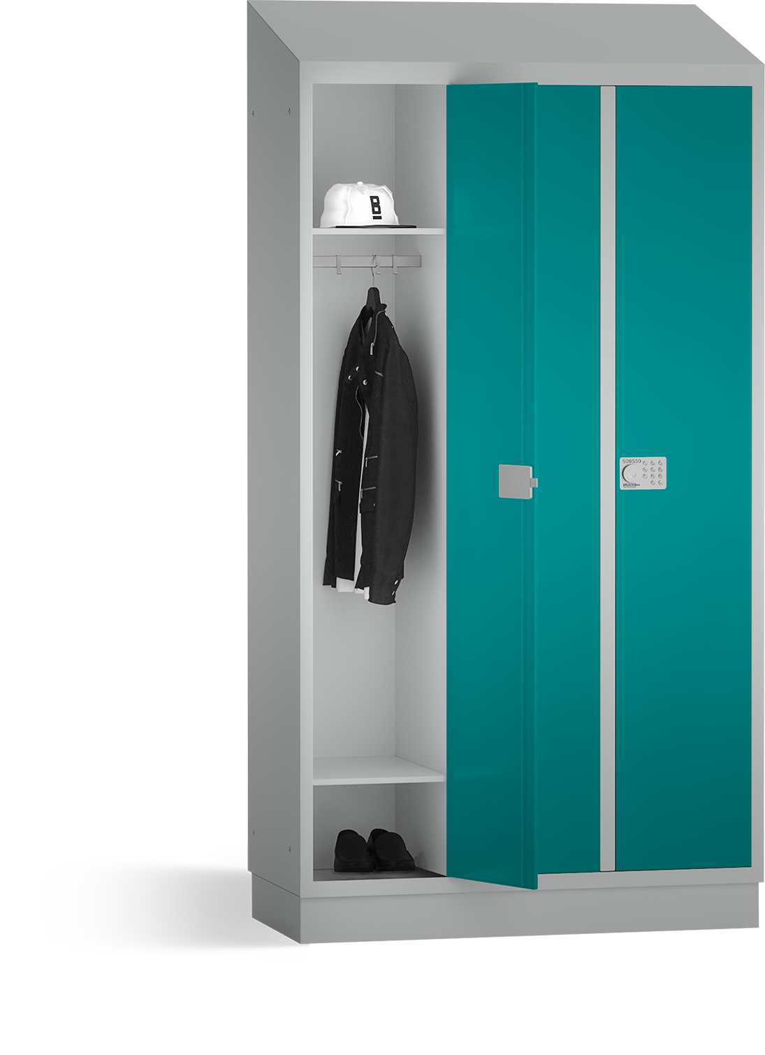 PREMIUM - Spind - 3 Abteile - 1950x1075x500 mm  (HxBxT)