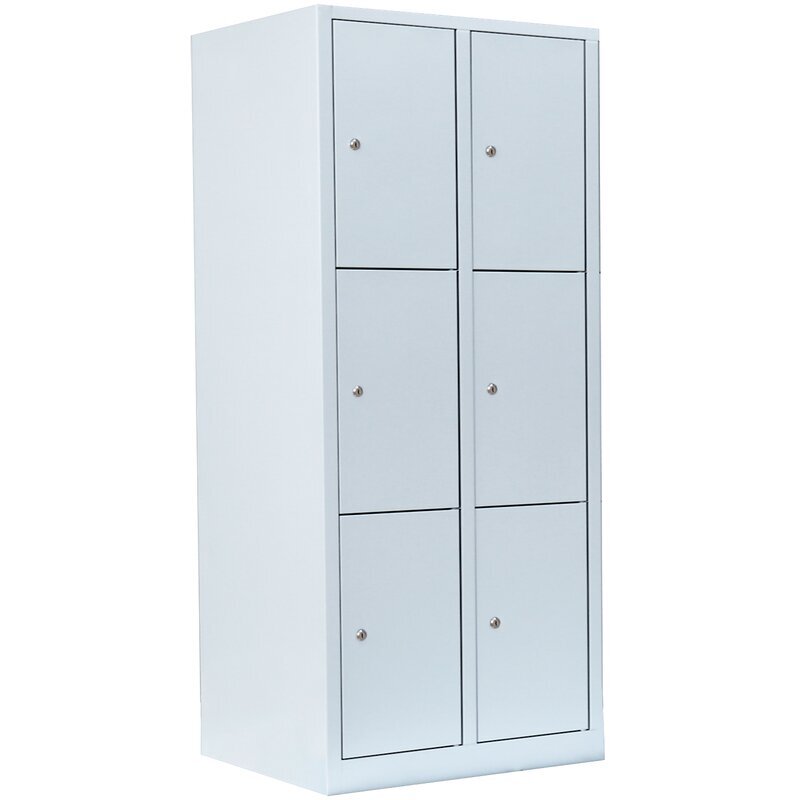 Schließfachschrank - 2 Abteile - 6 Fächer - 1800x800x500 mm (HxBxT)