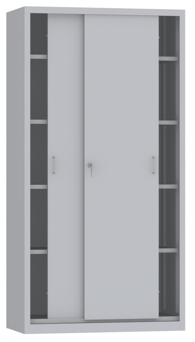 Schiebetürenschrank - 4 Einlegeböden - 1950x1000x400 mm  (HxBxT)