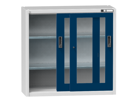 Schiebetüren- /Werkzeugschrank SP1 - mit Glastür - 1000x1044x405 mm (HxBxT)