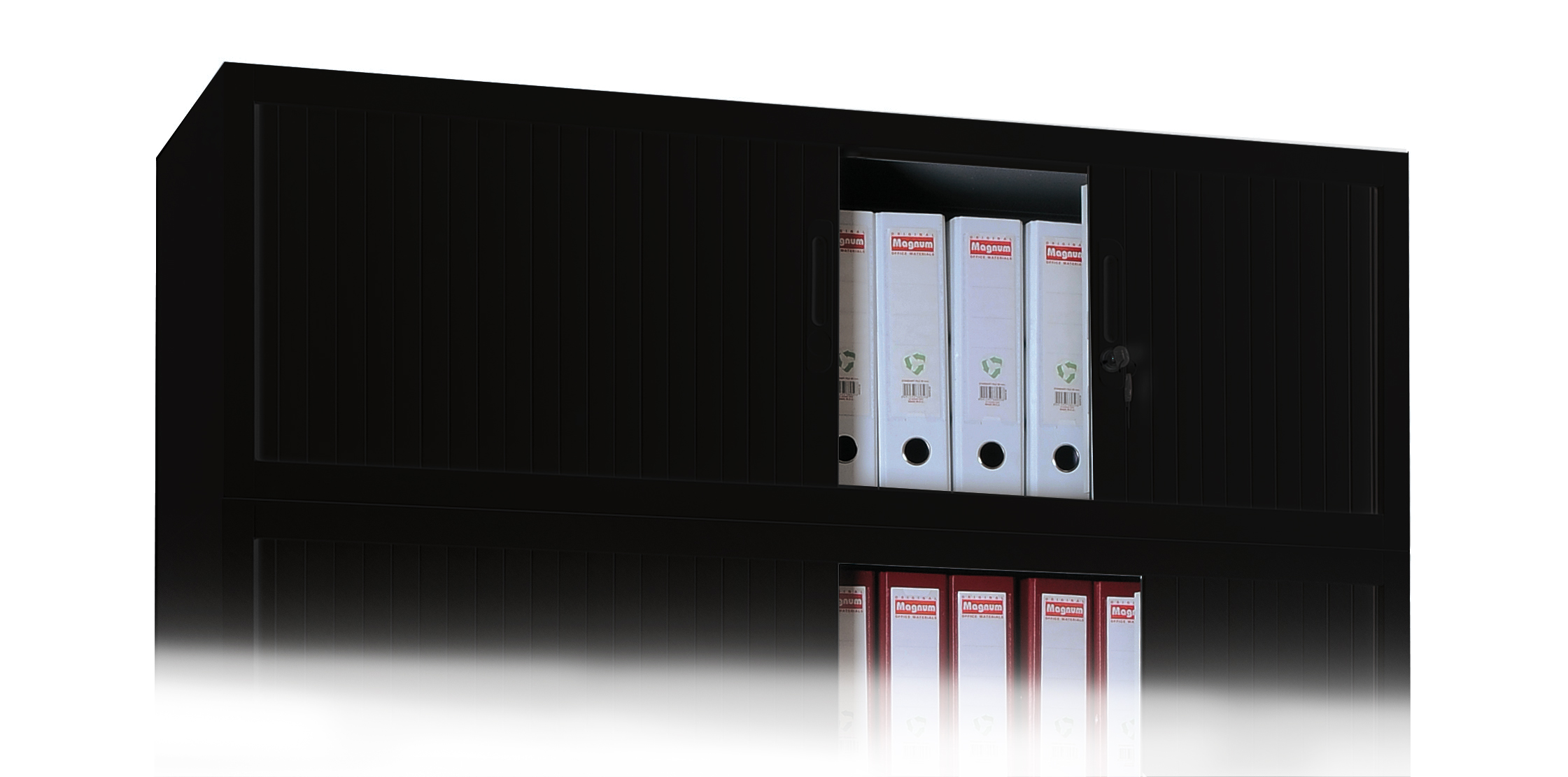 Aufsatzschrank mit Rollladen - 1 Fach - 450x1600x450 mm (HxBxT)