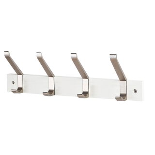 Garderobenleiste - weiß/alu - 4 Haken