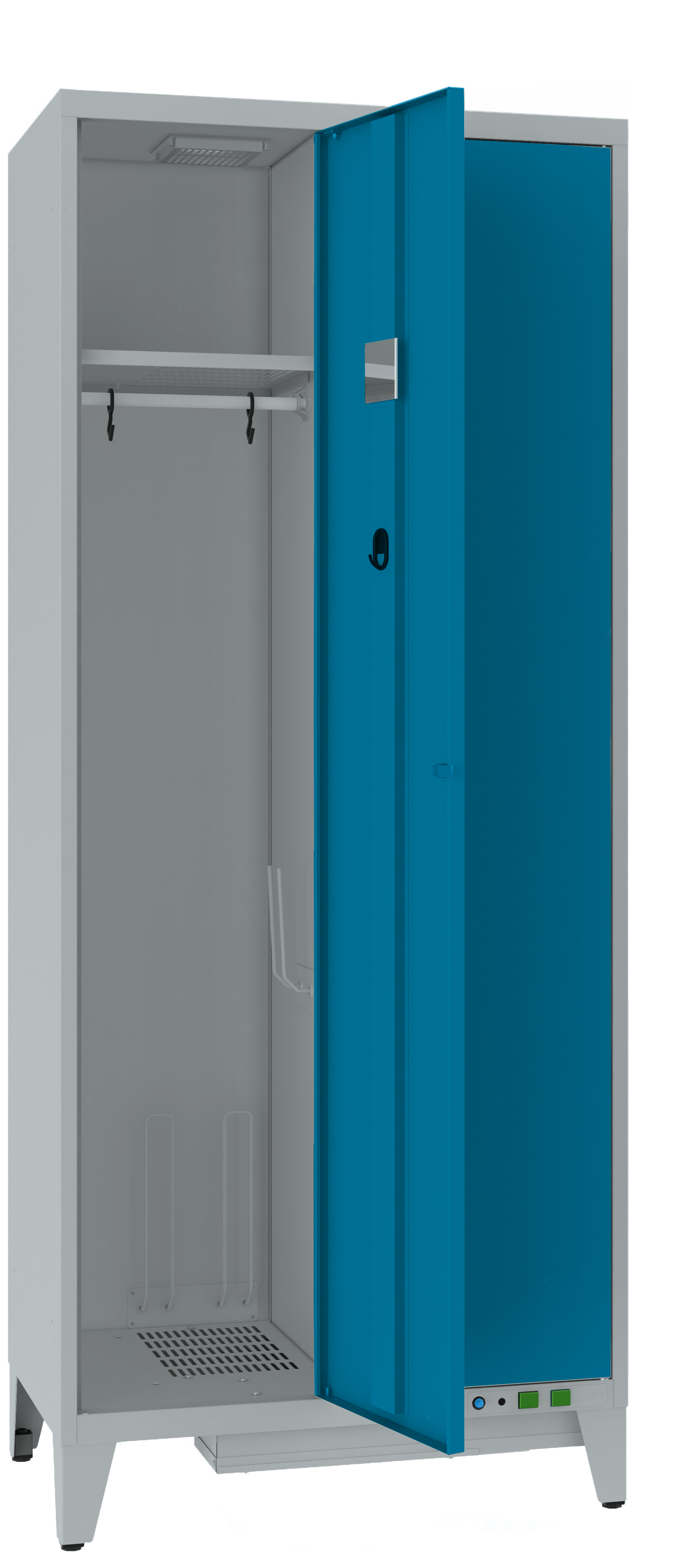 Spind - 2 Abteile - HEIZUNG 1000W / BELÜFTUNG