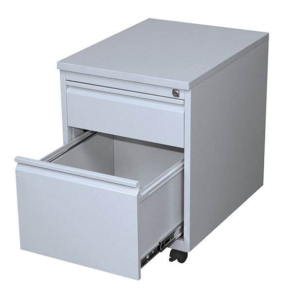 Rollcontainer - Frontgriff - 1 Schublade + 1 Hängeregistratur - 610x460x590 mm (HxBxT)