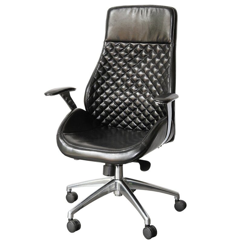 Bürodrehstuhl Pantera High mit Armlehnen - Kunstleder