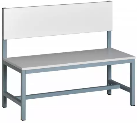 Sitzbank freistehend mit Rückenlehne  - mit Holzplatte - verschiedene Größen