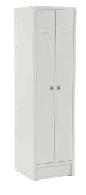 Metallspind - 1800x500x500mm - mit Hutboden und Kleiderstange